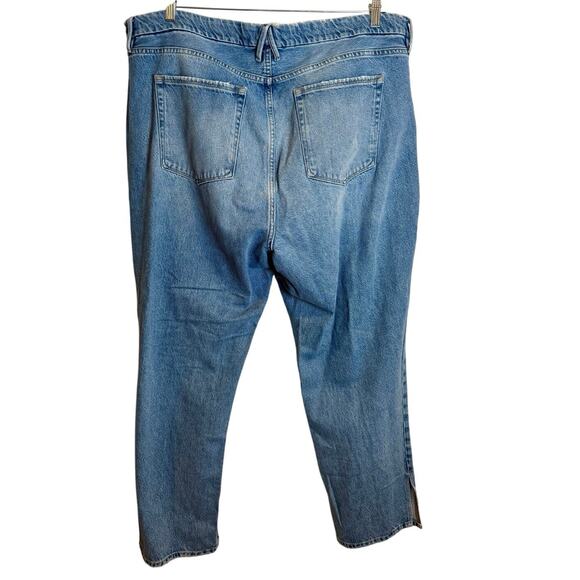 Good American Good Boy Distressed Boyfriend Jeans in Blue536 Size 20 - Picture 6 of 11